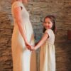 Beige linen dress