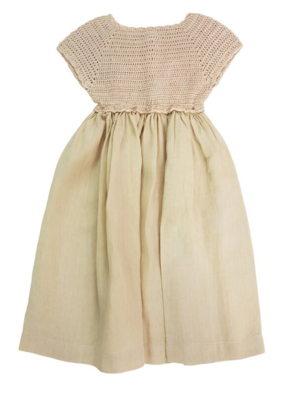 Beige linen dress