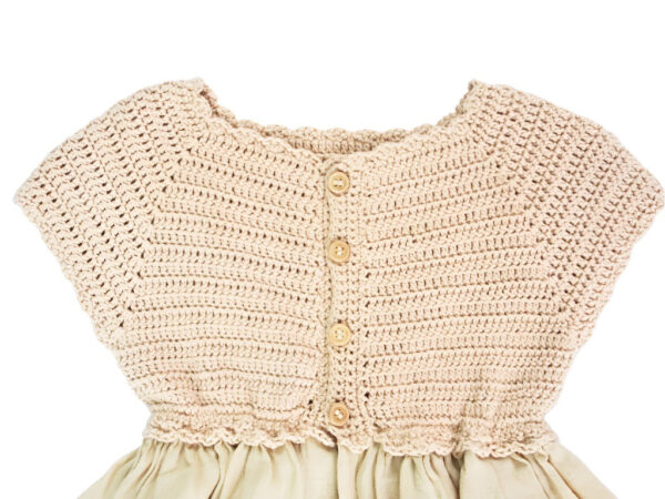 Beige linen dress