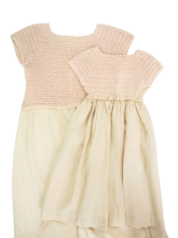 Beige linen dress